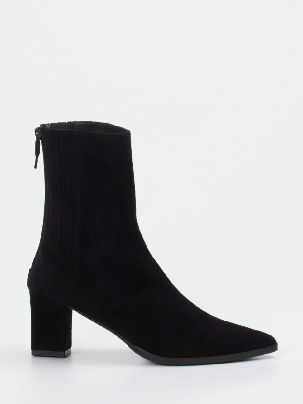 Konstantin Starke – Ankle Boots aus Veloursleder schwarz