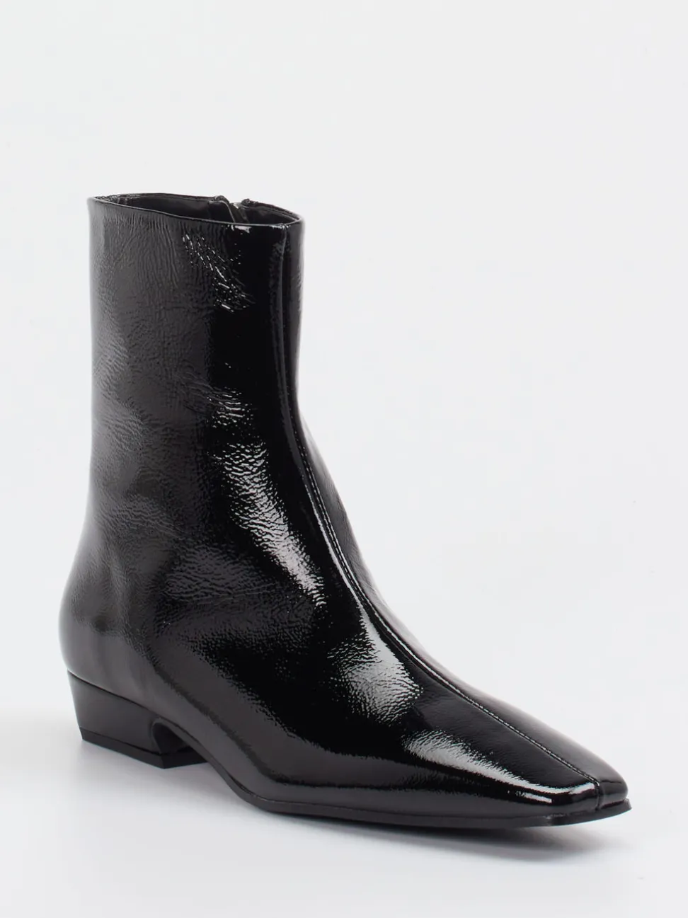 Konstantin Starke – Ankle Boots aus Lackleder schwarz