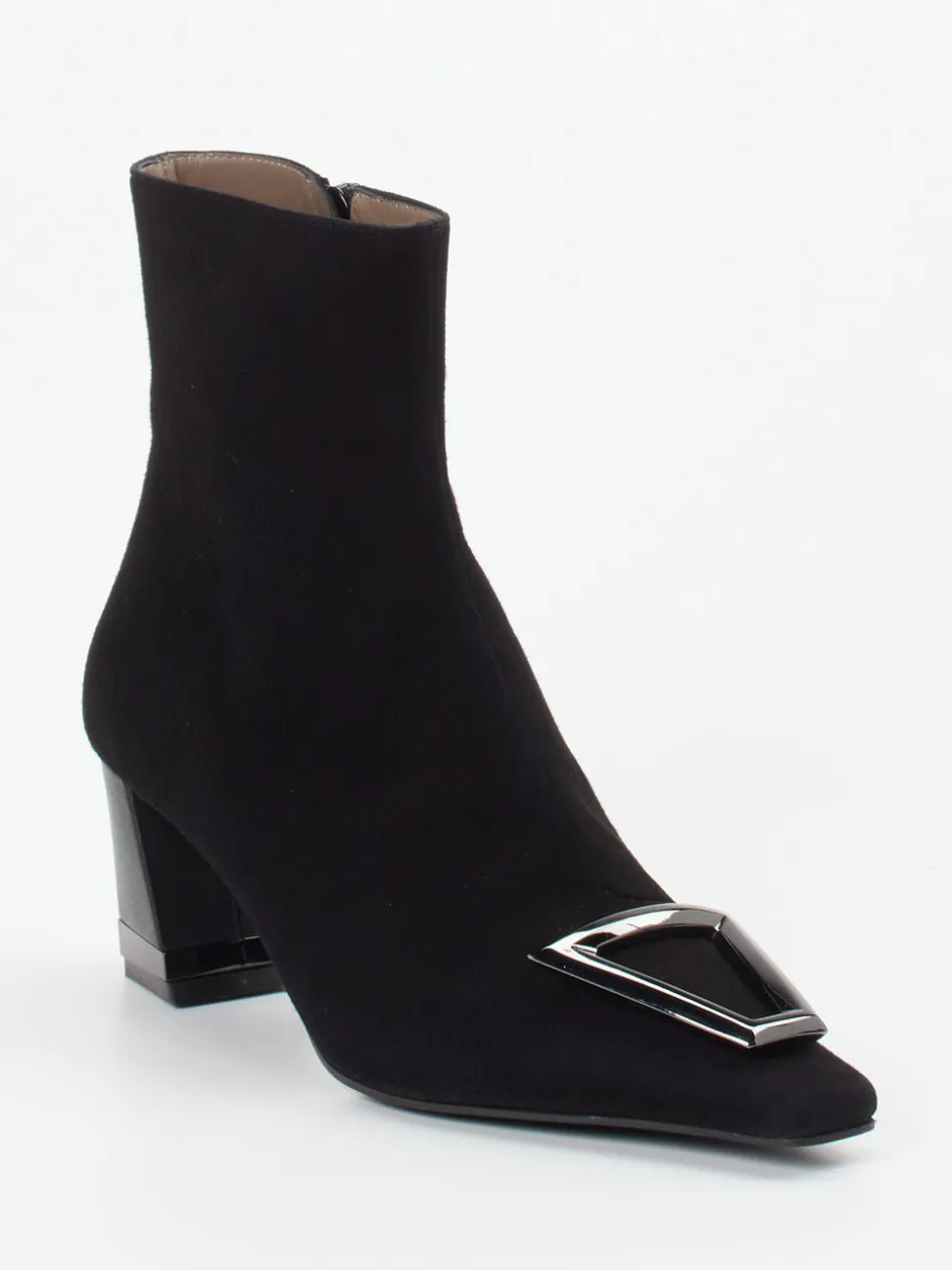 Konstantin Starke – Ankle Boots aus Veloursleder schwarz