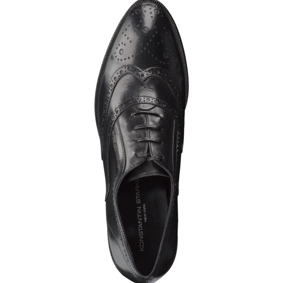 Konstantin Starke – Brogues aus Lammleder Schwarz