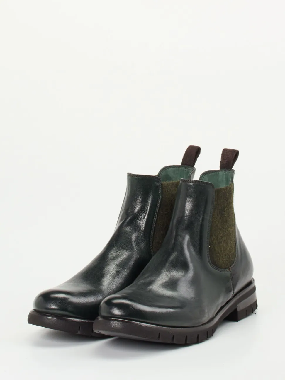 Konstantin Starke – Chelsea Boots aus Känguruleder grün