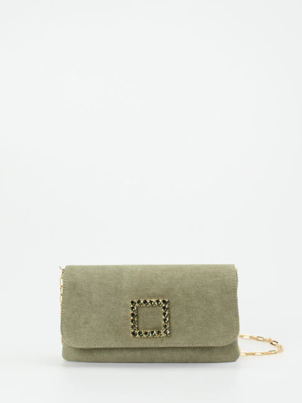 Konstantin Starke – Clutch aus Textil in Salbeigrün