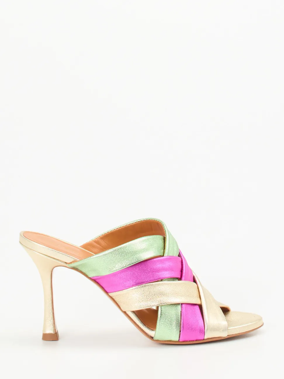 Konstantin Starke – High Heels aus Metallicleder multicolor