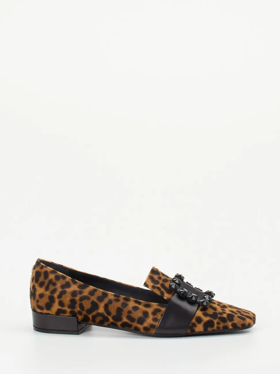 Konstantin Starke – Loafer aus Ponyfell mit Leopardprint
