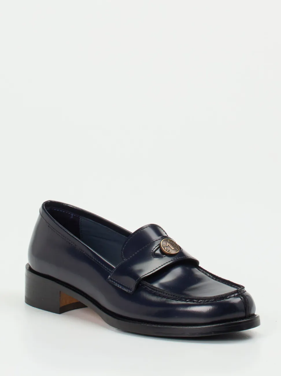 Konstantin Starke – Loafer aus Hochglanzleder in Blau