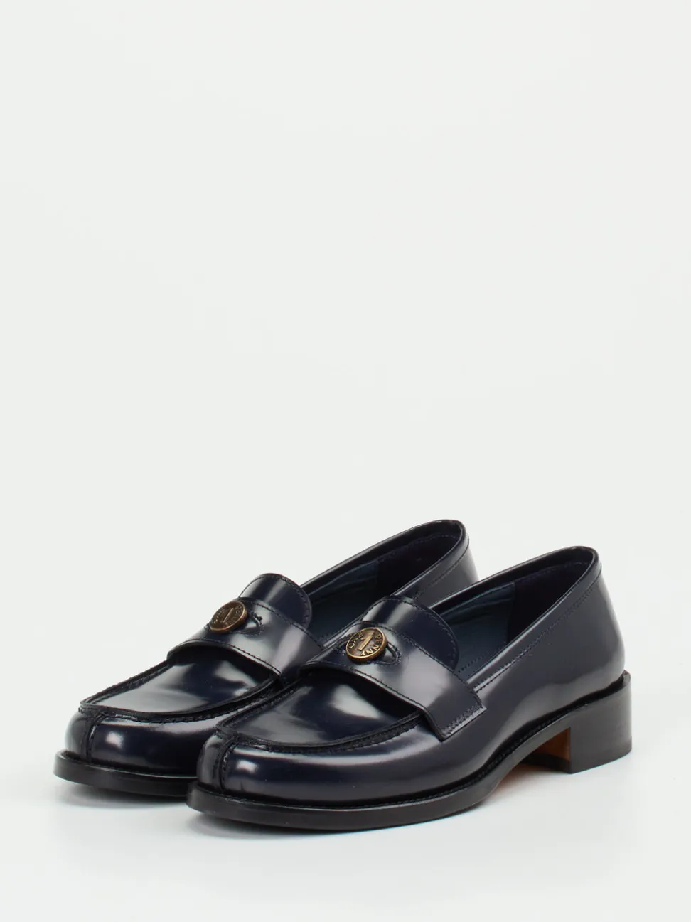 Konstantin Starke – Loafer aus Hochglanzleder in Blau
