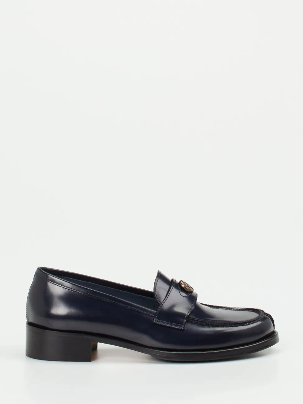 Konstantin Starke – Loafer aus Hochglanzleder in Blau