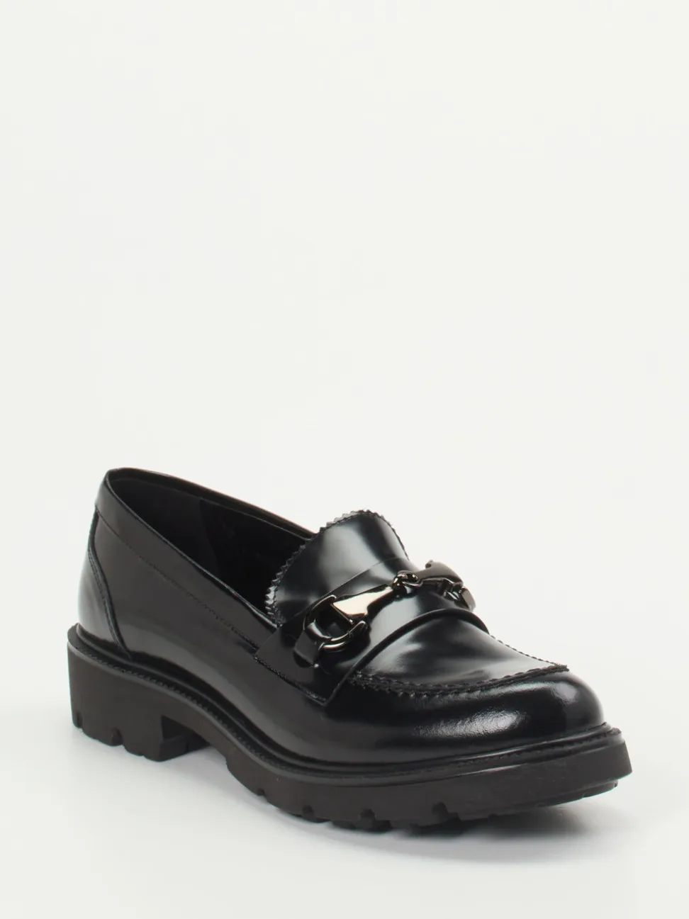 Konstantin Starke – Loafer aus Hochglanzleder schwarz