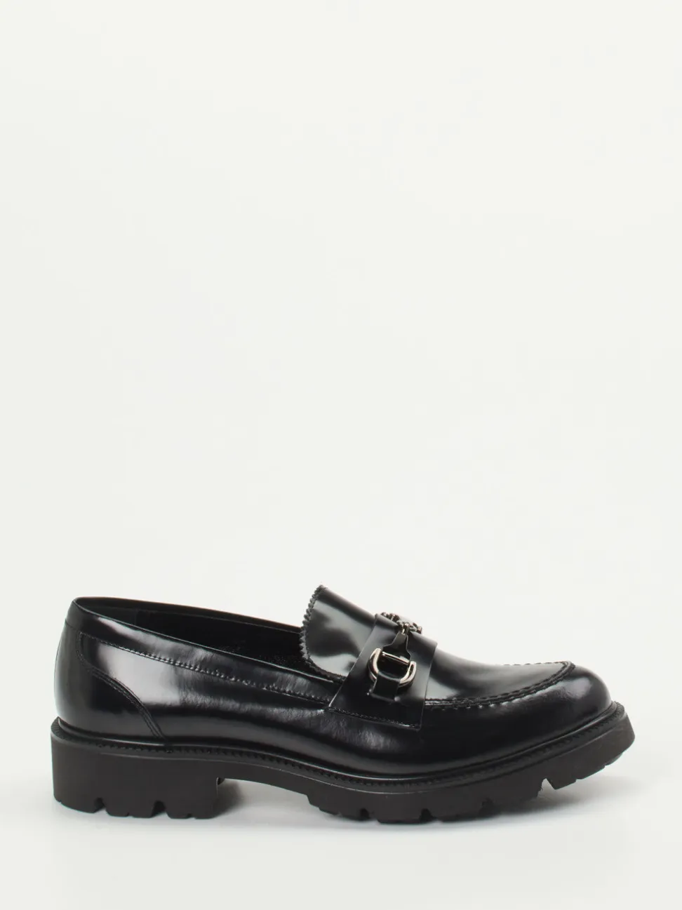 Konstantin Starke – Loafer aus Hochglanzleder schwarz