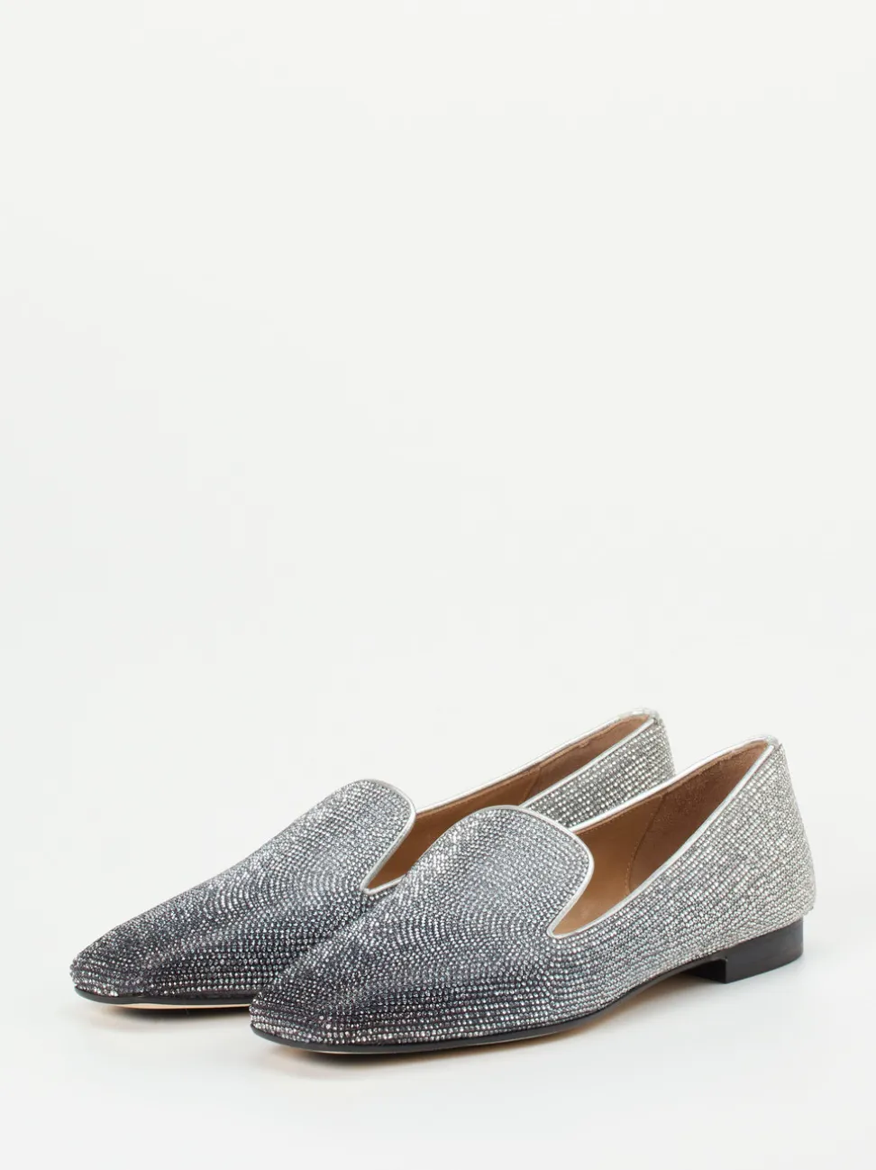 Konstantin Starke – Loafer aus Metallicleder silber