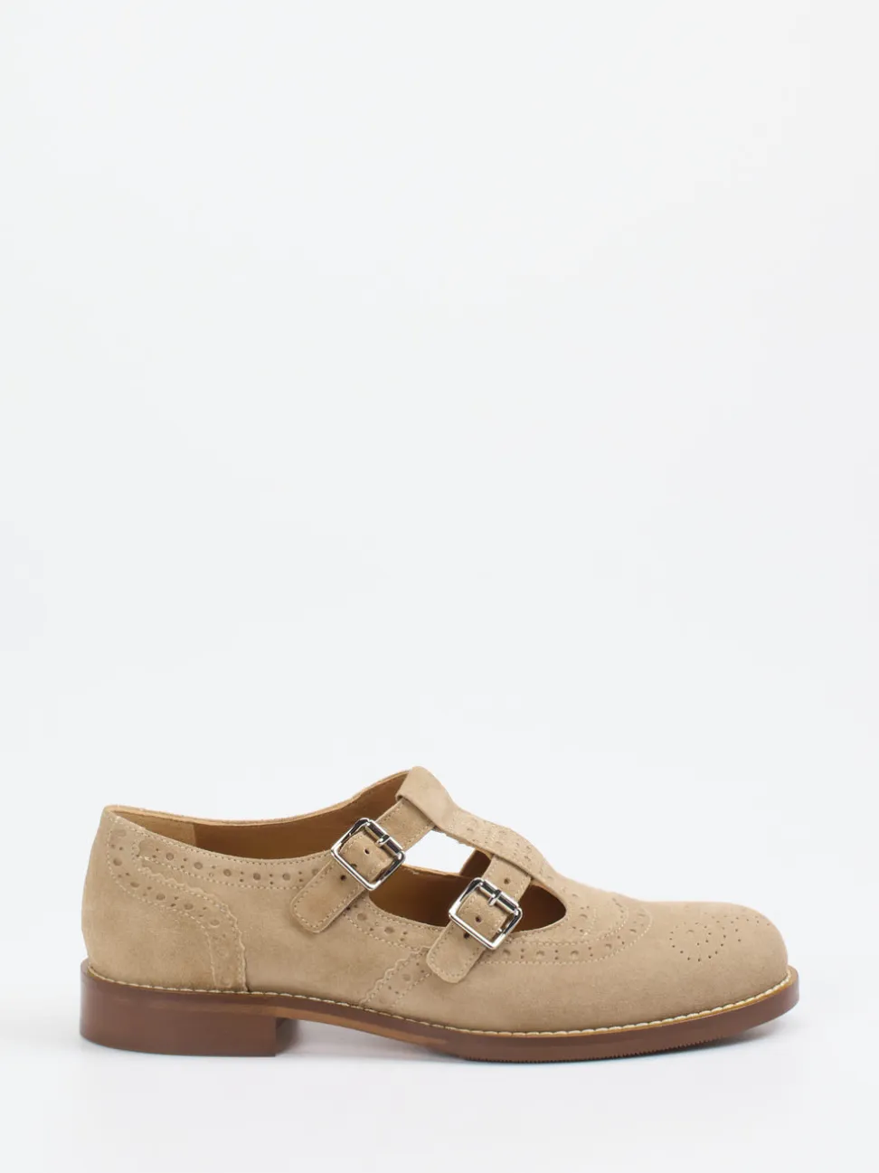 Konstantin Starke – Mary-Jane-Halbschuh aus Veloursleder beige