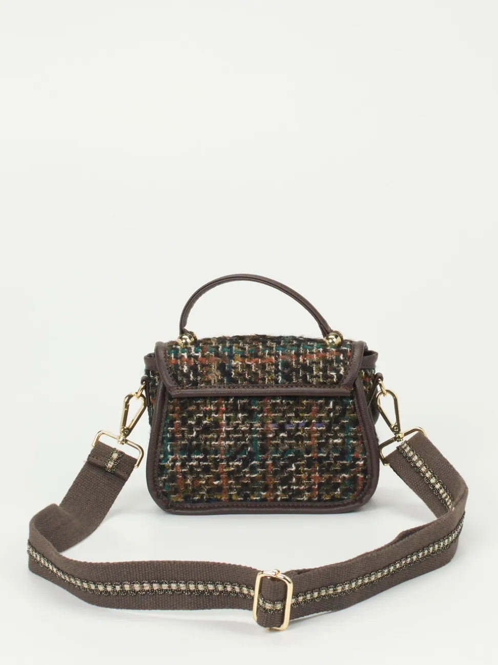 Konstantin Starke – Mini-Bag aus Textil Dunkelbraun