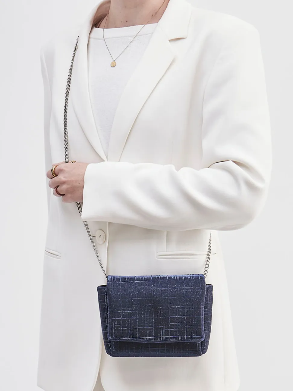 Konstantin Starke – Mini-Bag aus Textil Tiefblau