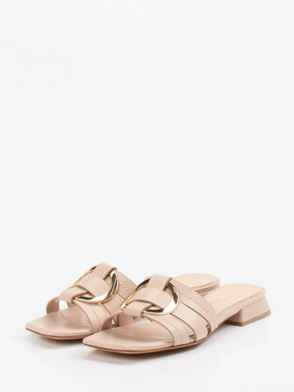 Konstantin Starke – Mules aus Lederimitat in Beige