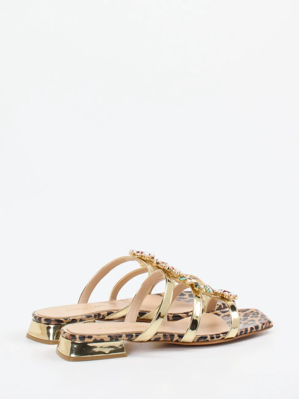 Konstantin Starke – Mules aus Metallicleder goldfarben