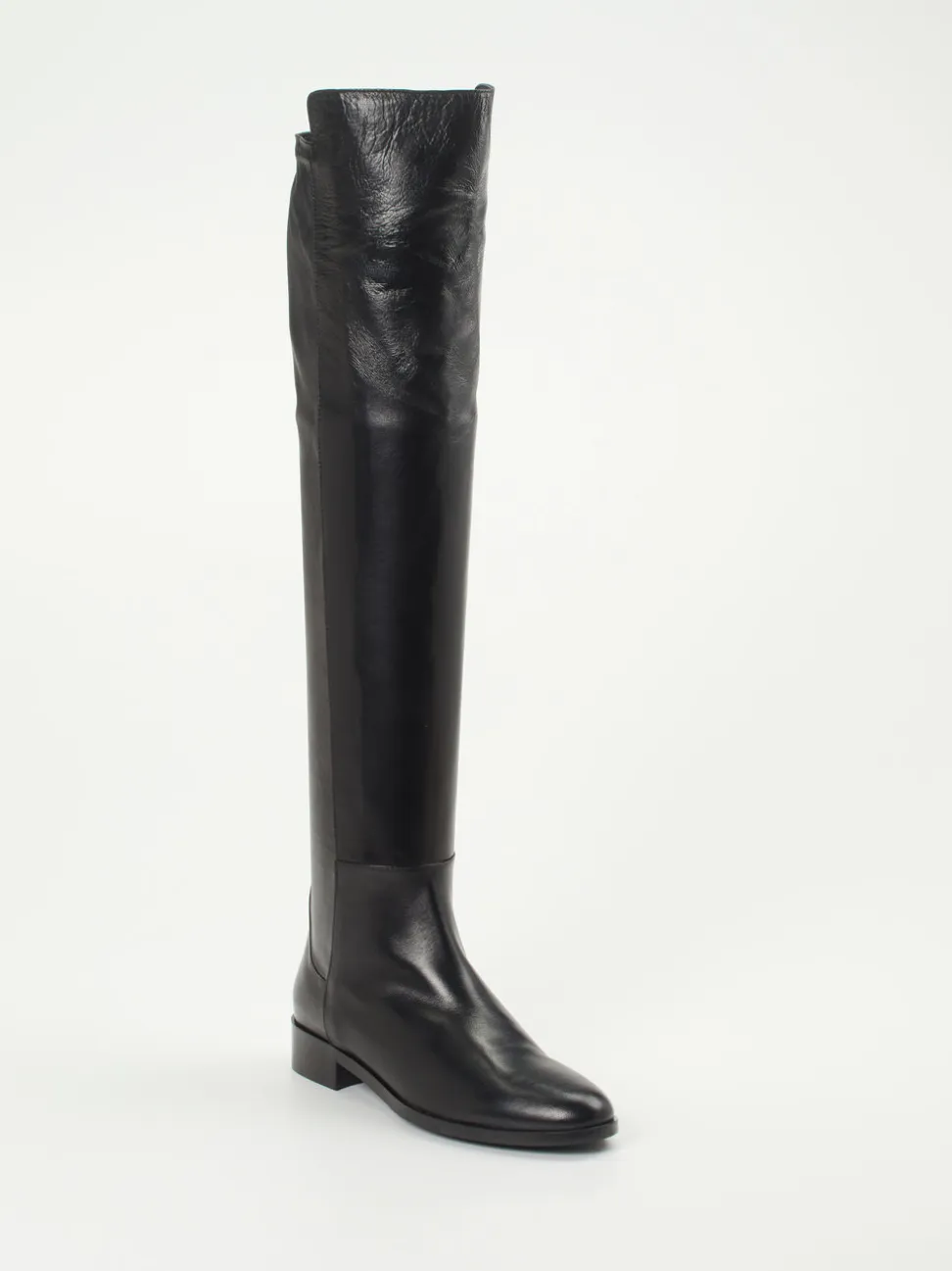 Konstantin Starke – Overknee-Stiefel aus Lammleder Schwarz