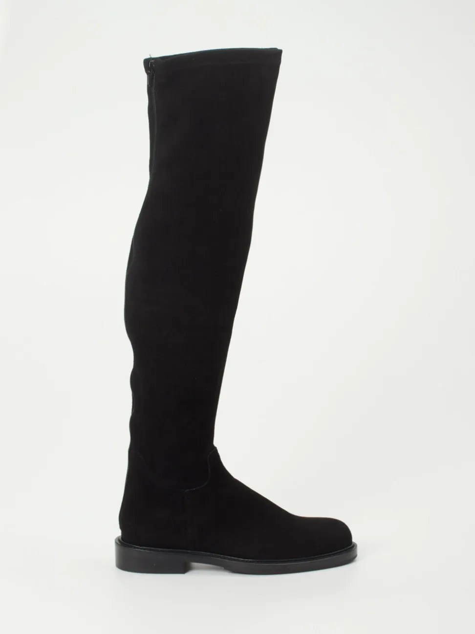 Konstantin Starke – Overknee-Stiefel aus Veloursleder Schwarz