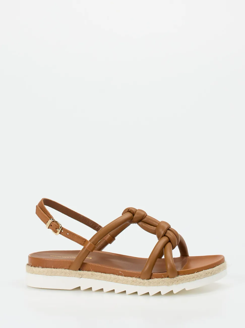 Konstantin Starke – Plateau-Sandale aus Lammleder cognac