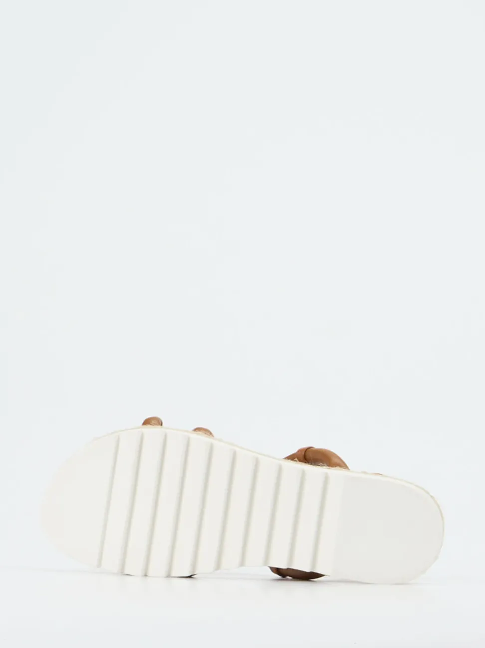 Konstantin Starke – Plateau-Sandale aus Lammleder cognac