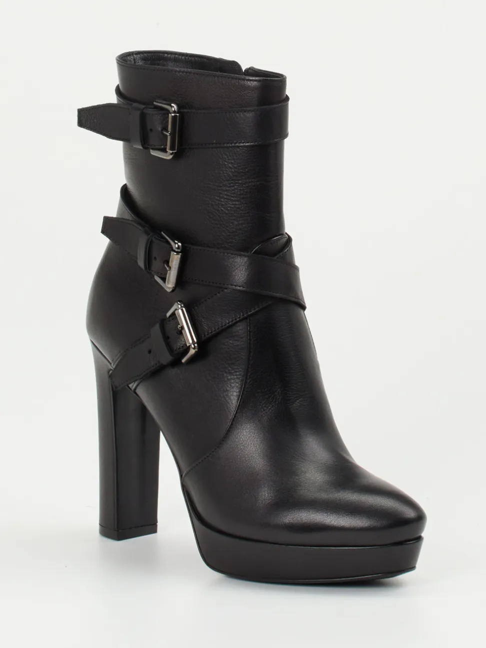 Konstantin Starke – Plateau-Stiefeletten aus Lammleder Schwarz