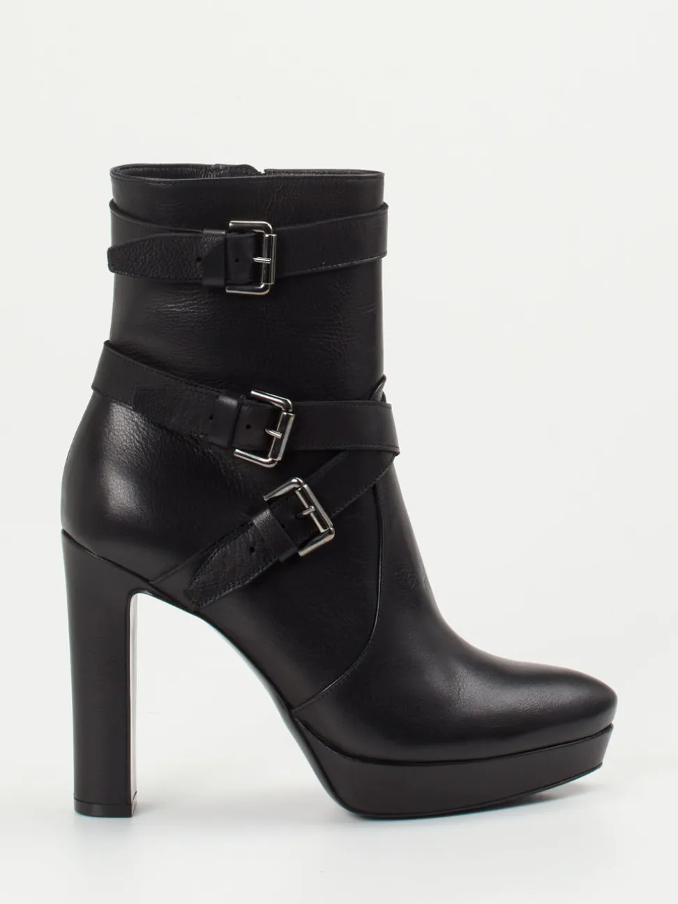 Konstantin Starke – Plateau-Stiefeletten aus Lammleder Schwarz