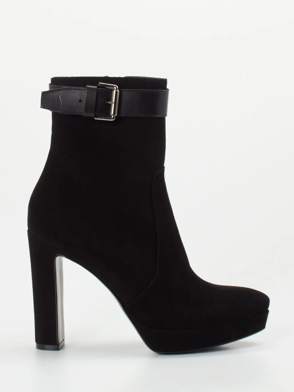 Konstantin Starke – Plateau-Stiefelette aus Veloursleder Schwarz