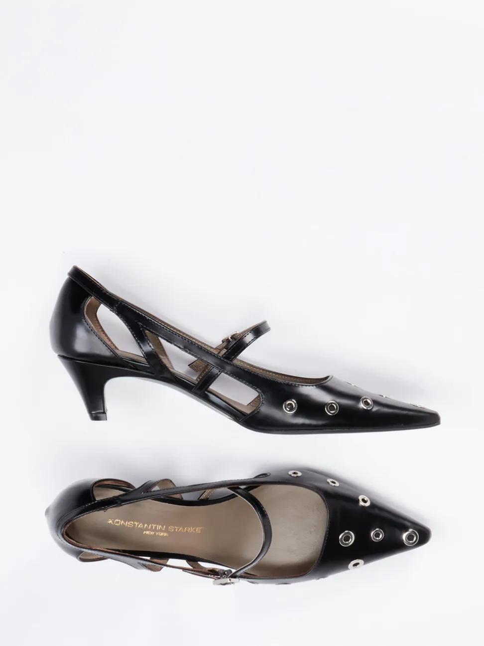 Konstantin Starke – Pumps aus Hochglanzleder schwarz