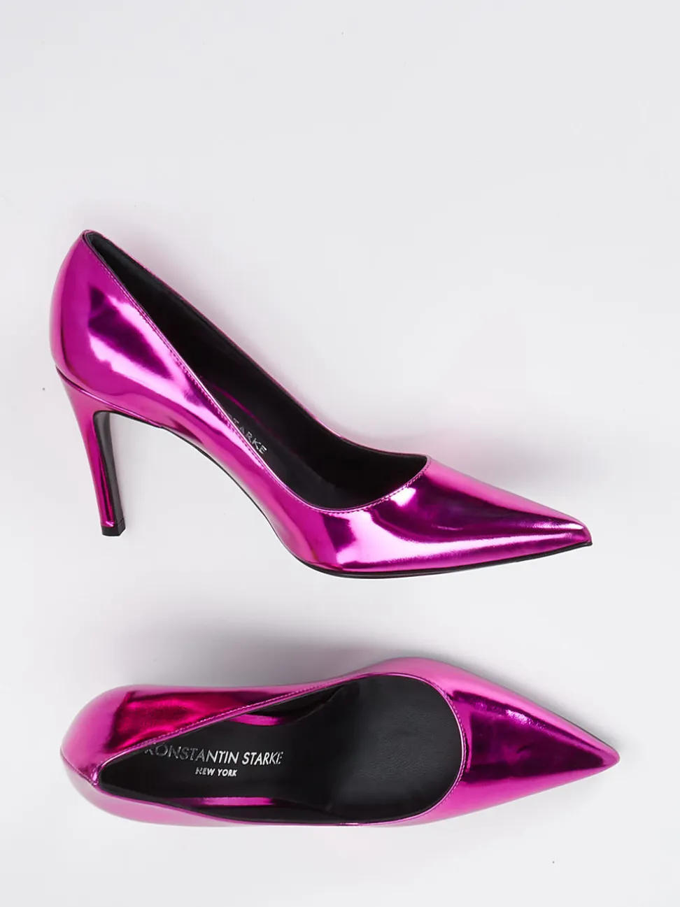 Konstantin Starke – Pumps aus Metallicleder pink