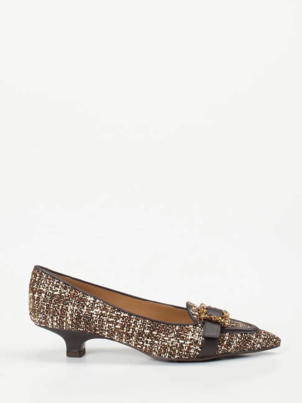 Konstantin Starke – Pumps aus Textil-Bouclé Dunkelbraun