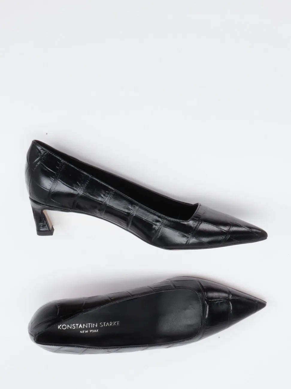 Konstantin Starke – Pumps aus geprägtem Leder Schwarz