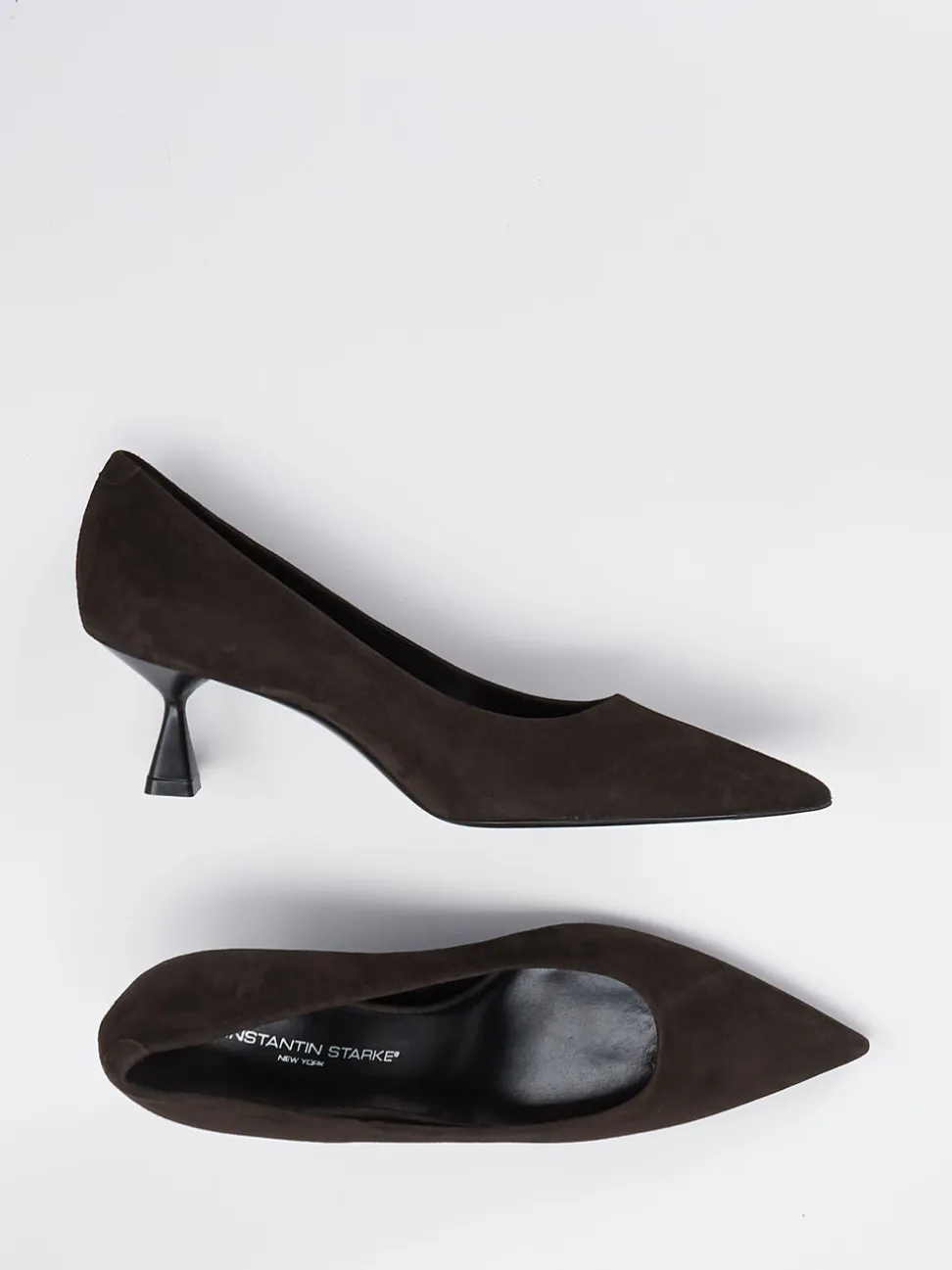 Konstantin Starke – Pumps aus Veloursleder Dunkelbraun