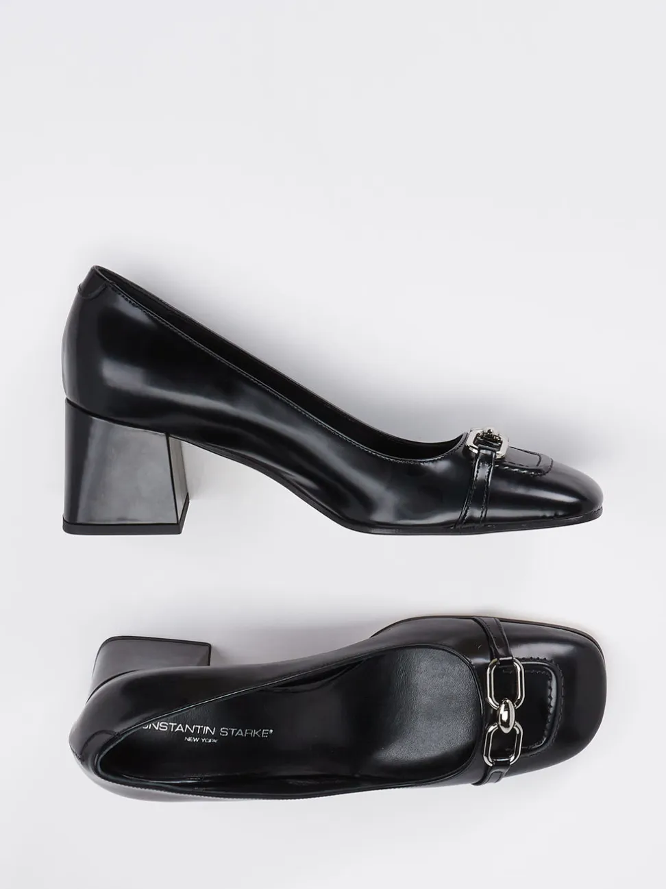 Konstantin Starke – Pumps aus Hochglanzleder Schwarz