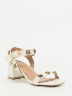 Konstantin Starke – Sandalen aus Lammleder cremeweiß