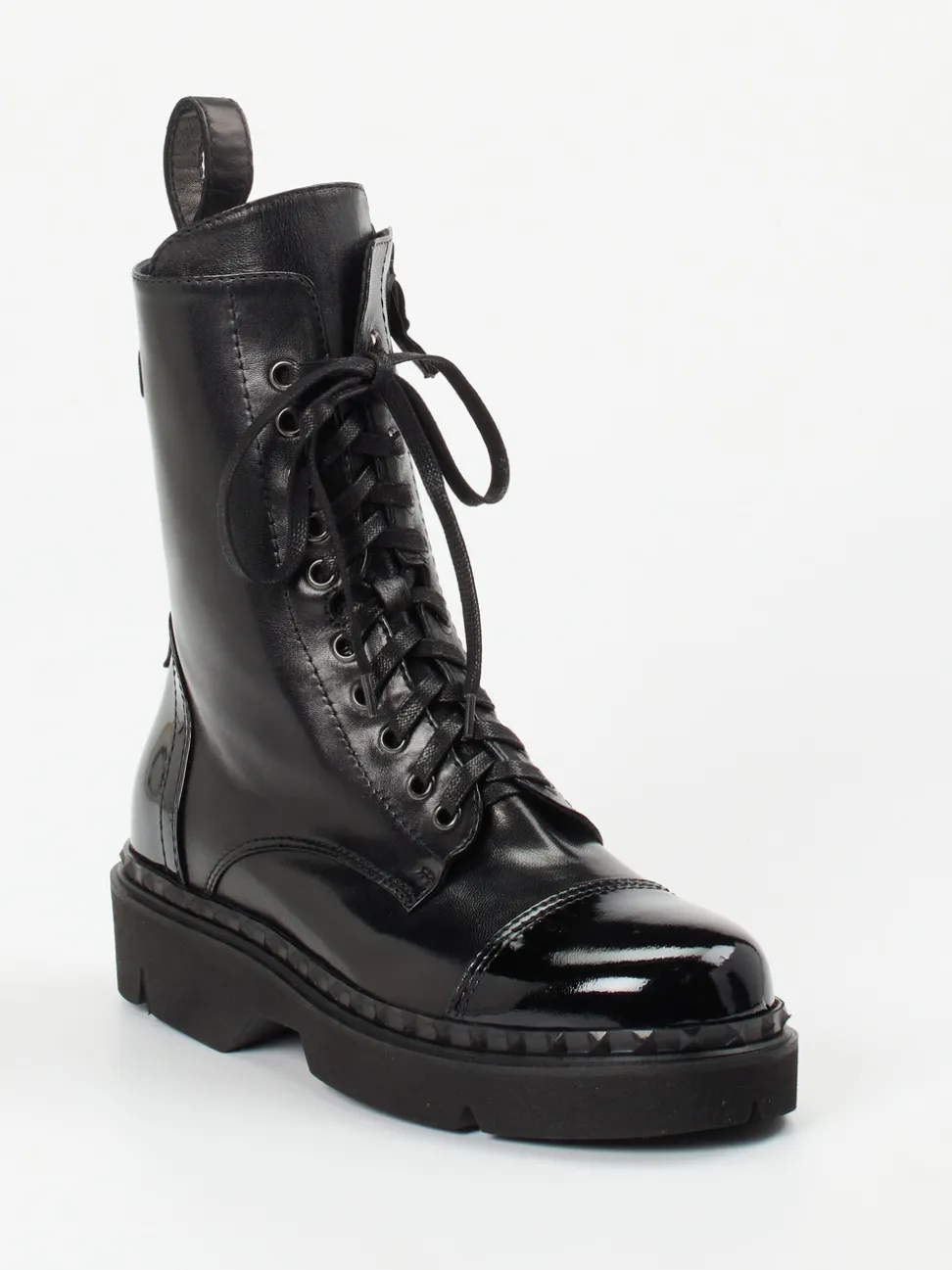 Konstantin Starke – Schnürboots aus Lammleder schwarz
