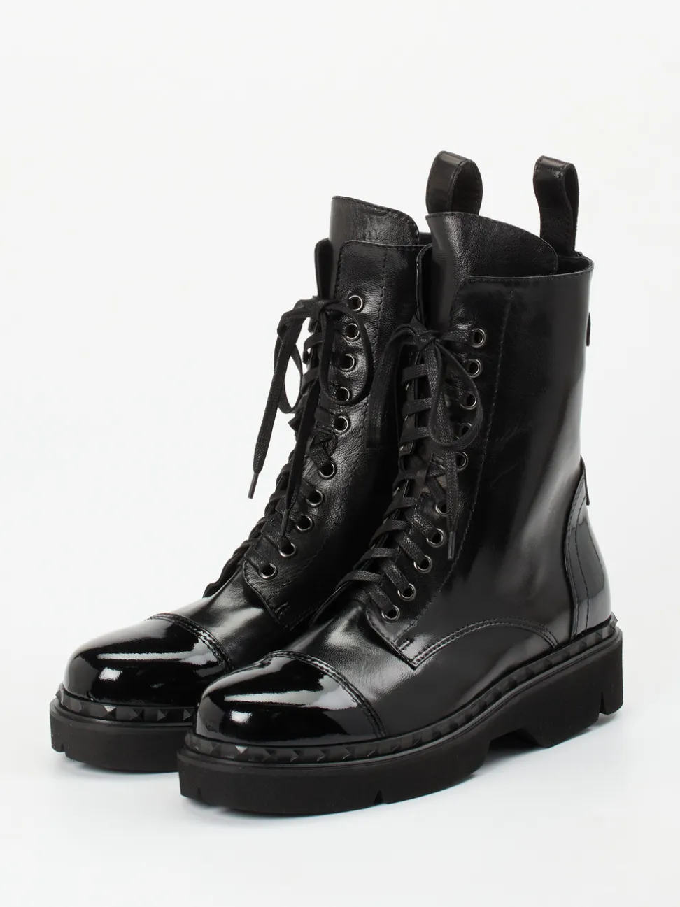Konstantin Starke – Schnürboots aus Lammleder schwarz