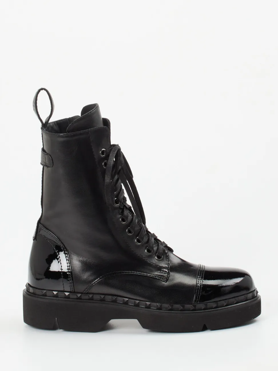 Konstantin Starke – Schnürboots aus Lammleder schwarz