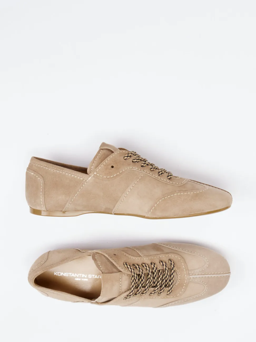 Konstantin Starke – Schnürschuh aus Veloursleder beige