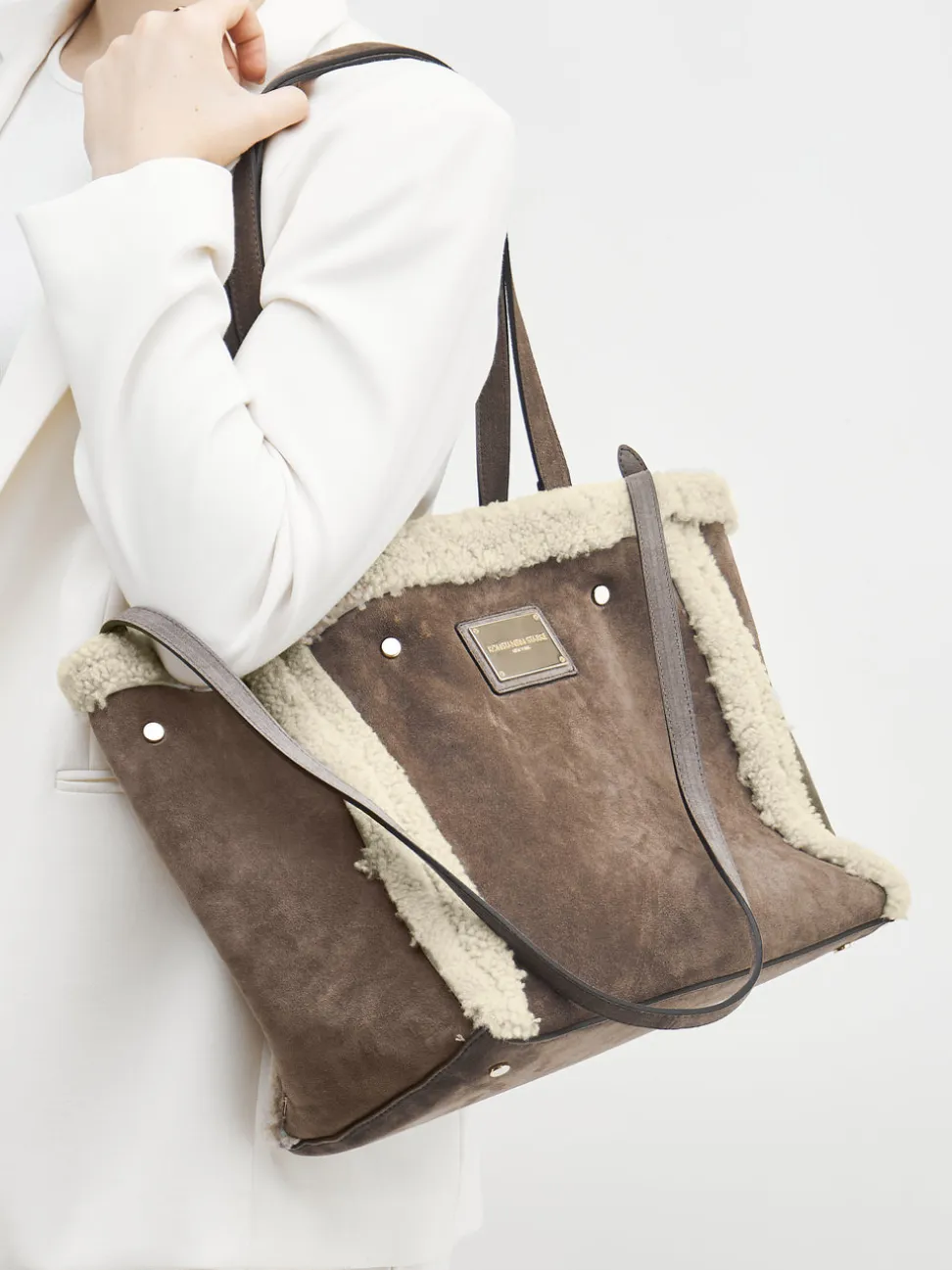 Konstantin Starke – Shopper aus Textil in Taupe