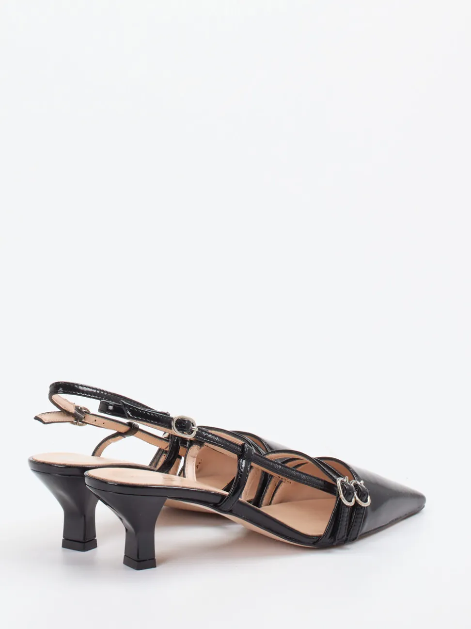Konstantin Starke – Slingback-Pumps aus Lackleder Schwarz