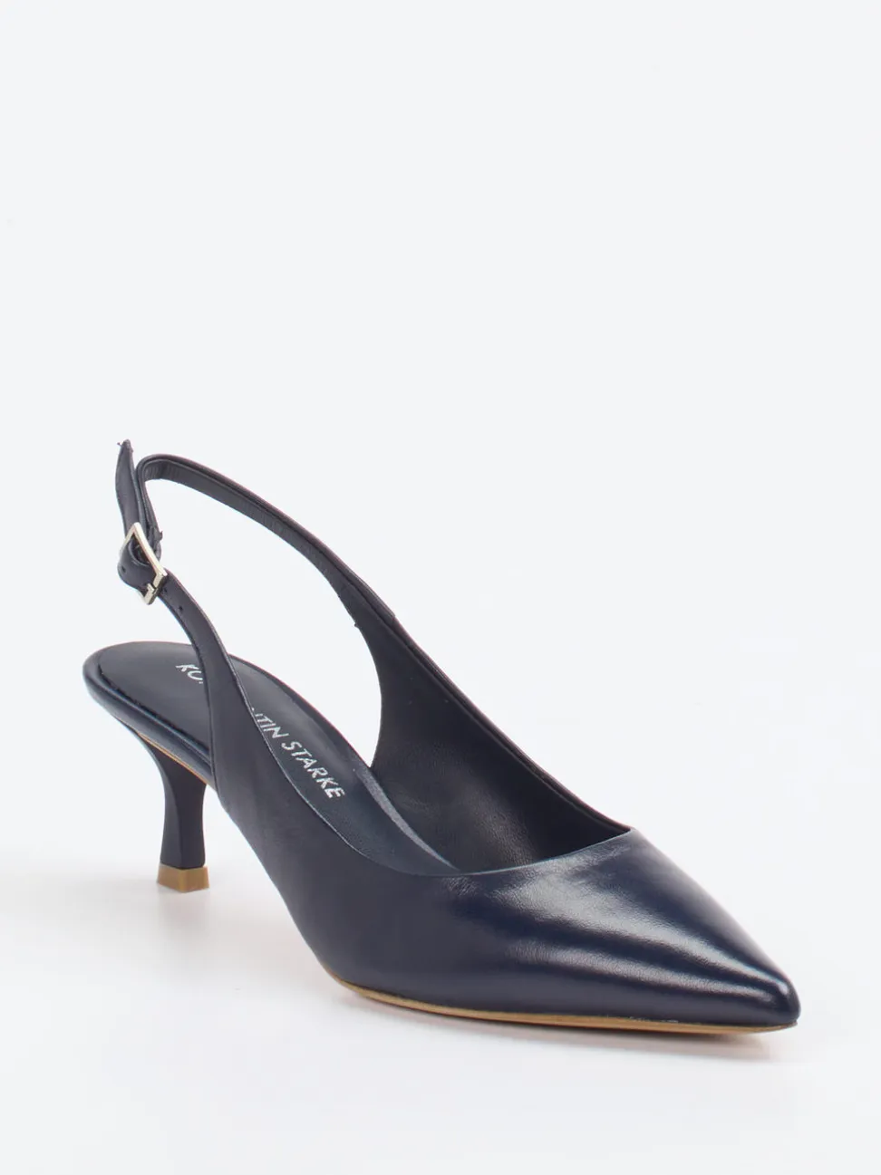 Konstantin Starke – Slingback-Pumps aus Lackleder Dunkelblau