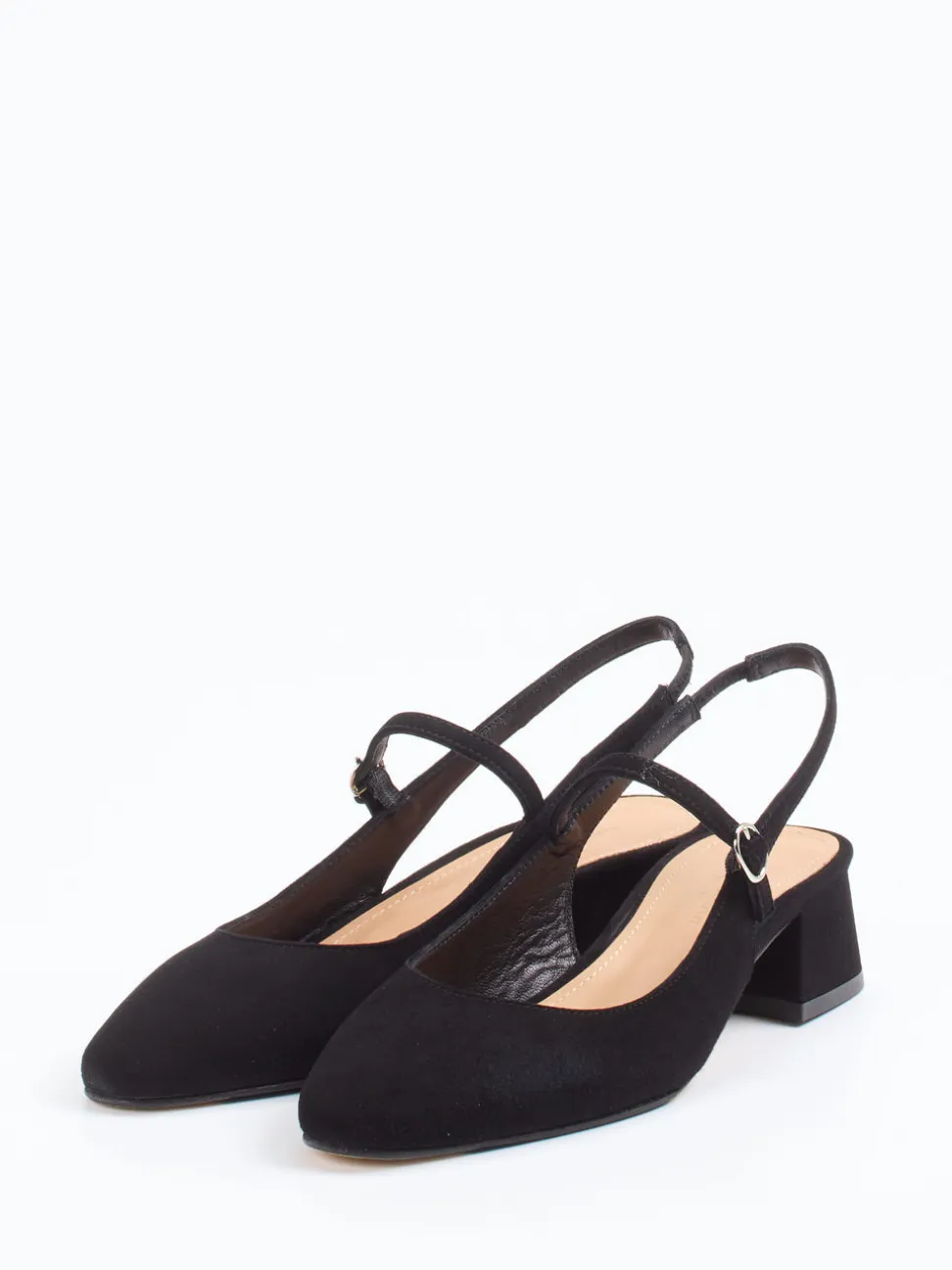 Konstantin Starke – Slingback-Pumps aus Veloursleder schwarz