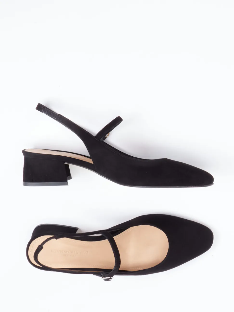 Konstantin Starke – Slingback-Pumps aus Veloursleder schwarz