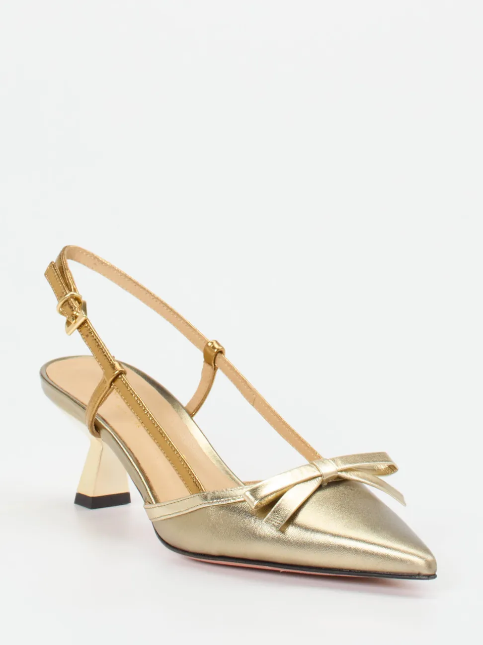 Konstantin Starke – Slingback-Pumps aus Metallicleder Gold