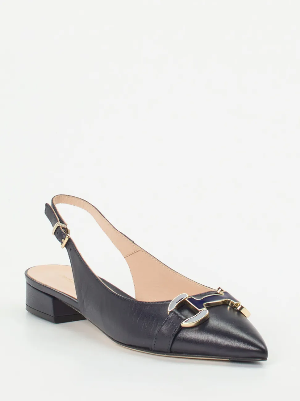 Konstantin Starke – Slingpumps aus Lammleder Dunkelblau
