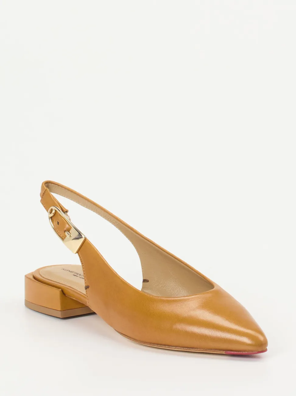 Konstantin Starke – Slingpumps aus Lammleder cognacfarben