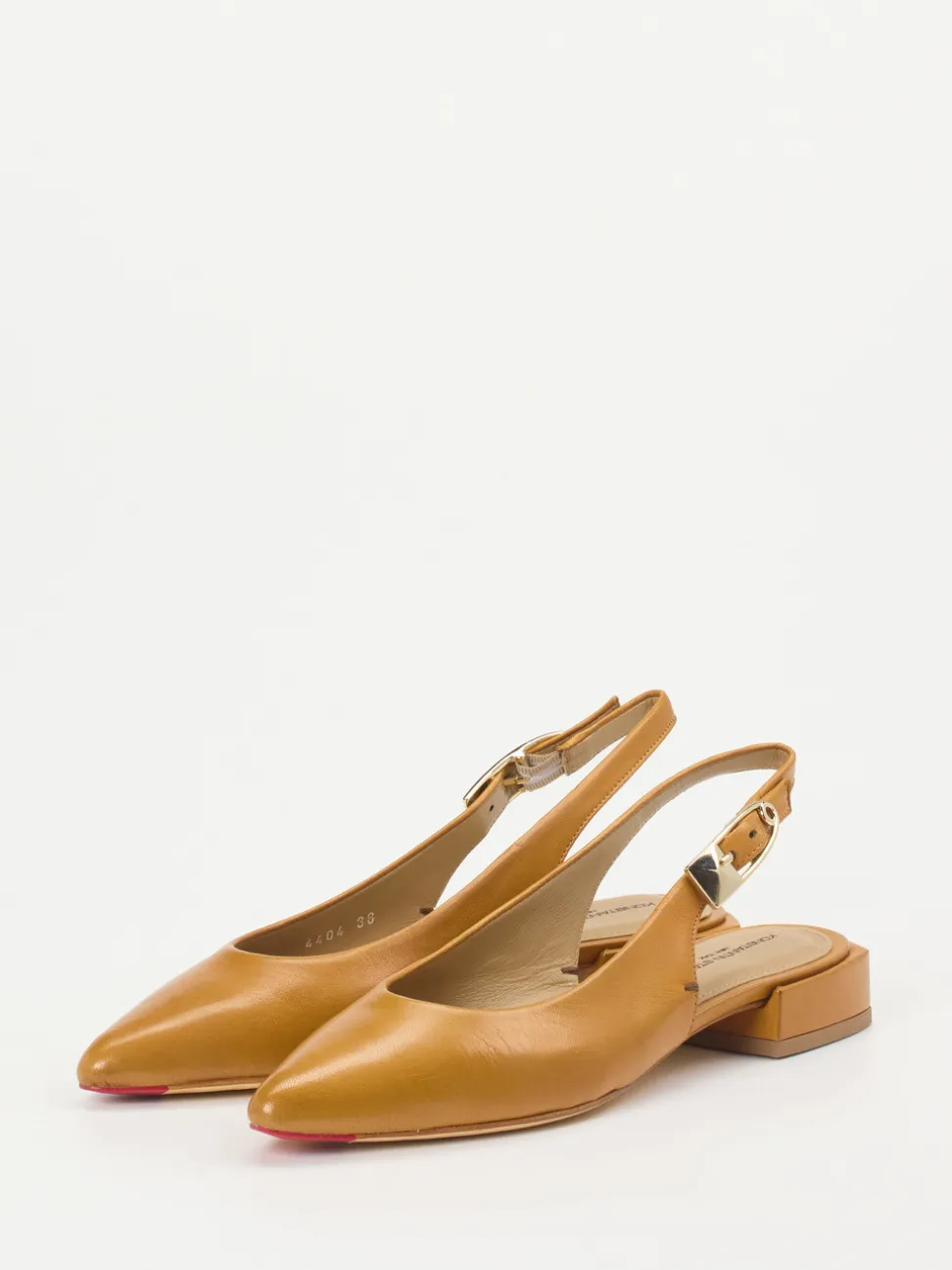Konstantin Starke – Slingpumps aus Lammleder cognacfarben