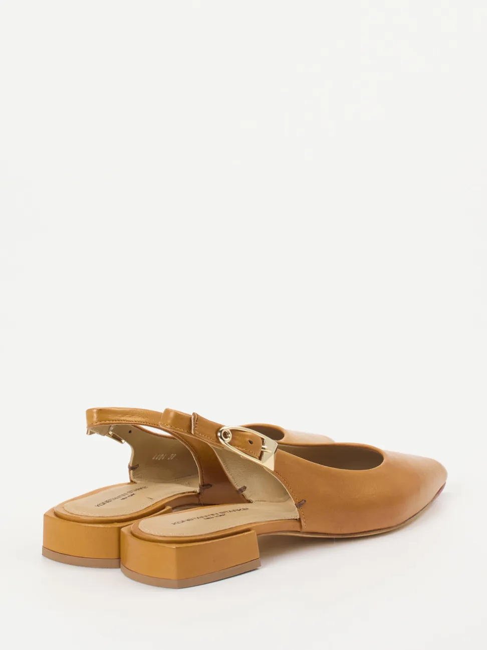 Konstantin Starke – Slingpumps aus Lammleder cognacfarben
