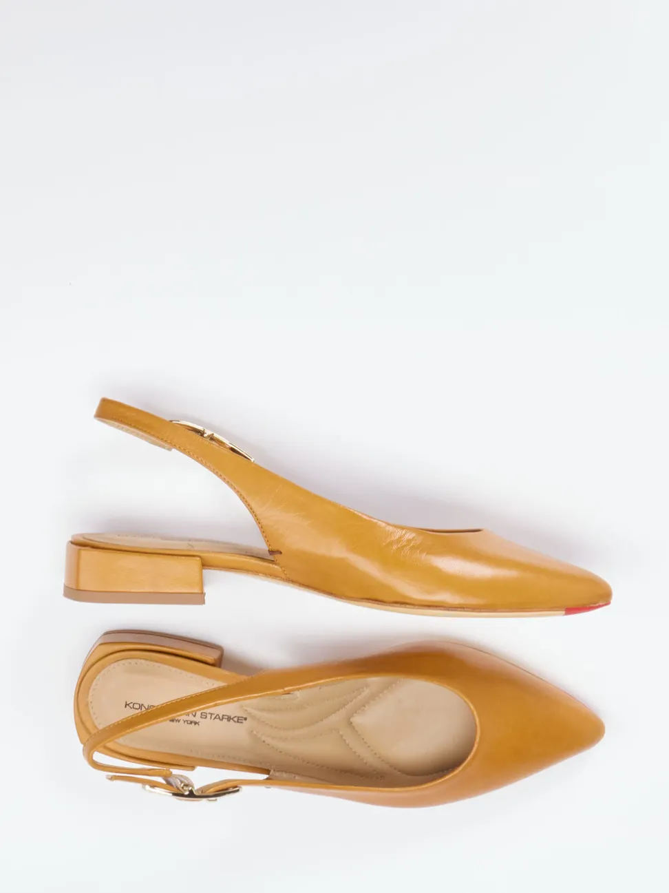 Konstantin Starke – Slingpumps aus Lammleder cognacfarben