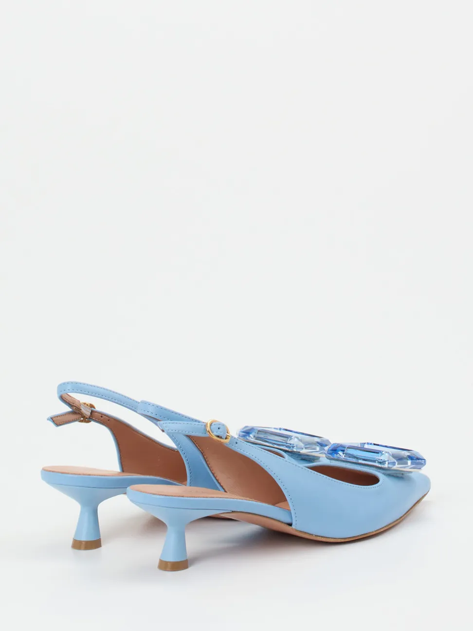 Konstantin Starke – Slingpumps aus Lammleder Himmelblau