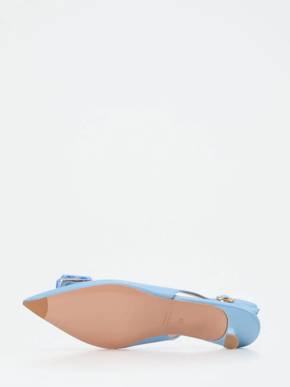 Konstantin Starke – Slingpumps aus Lammleder Himmelblau